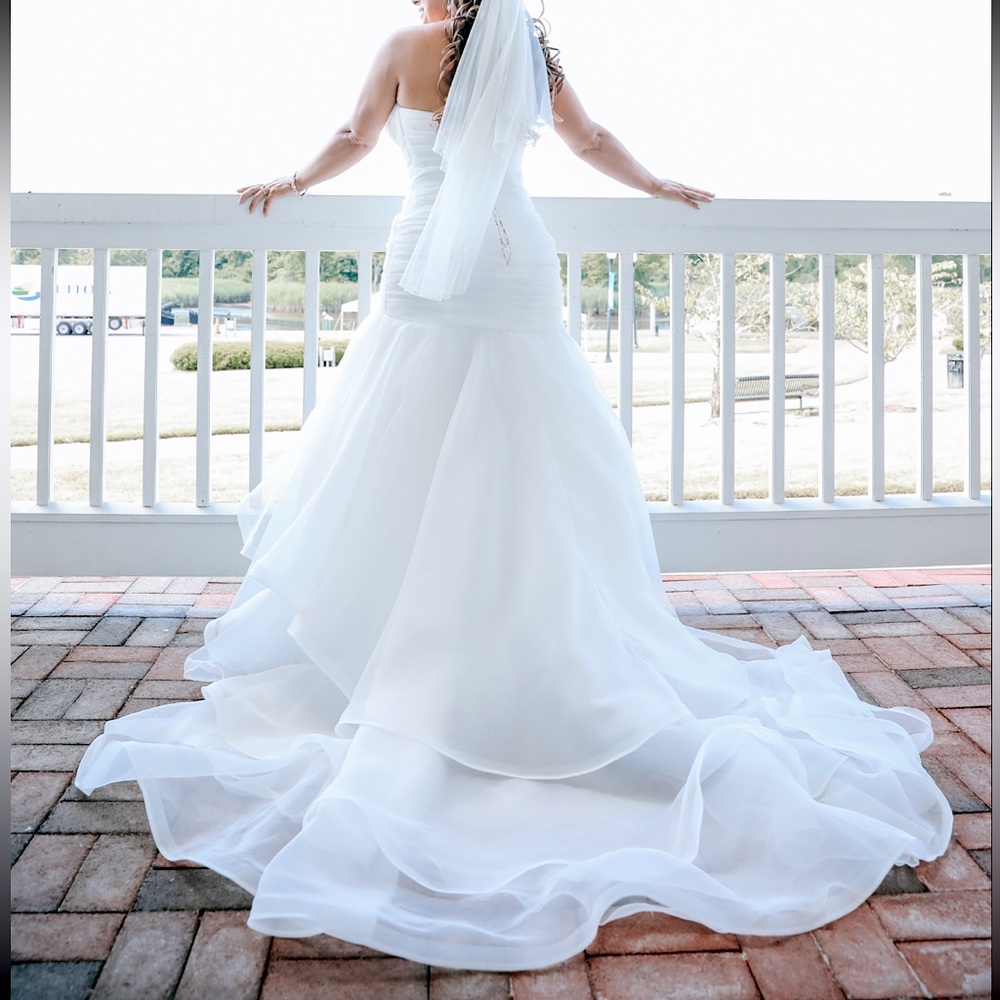Organza Strapless Wedding Dress Size 8/10